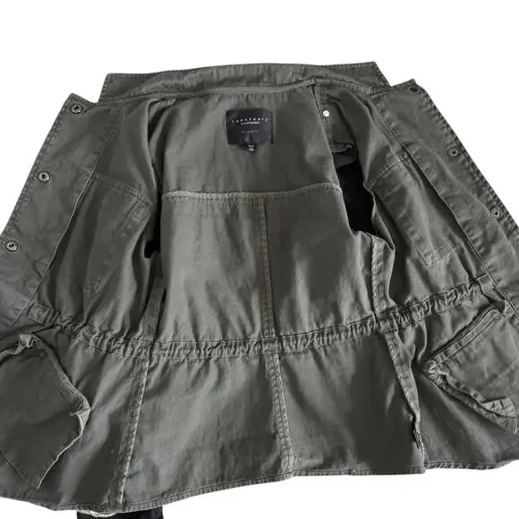 Sanctuary Denim Military Jacket Womens XS Embroidery Edgy Outdoor Utility Army - Picture 7 of 8